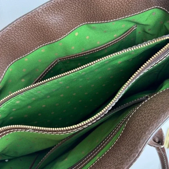 Kate Spade New York Brown Pebbled Leather Tote Bag Classic‎ Y2K VTG Designer - Picture 8 of 12